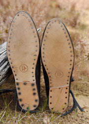 Zapatos vikingos medievales tempranos Jorvik, negro