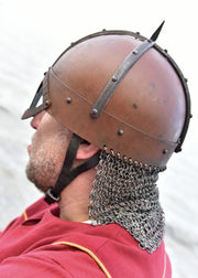 Casco Vikingo Gjermundbu con cota de malla, Battle-Ready