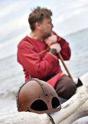 Casco Vikingo Gjermundbu con cota de malla, Battle-Ready