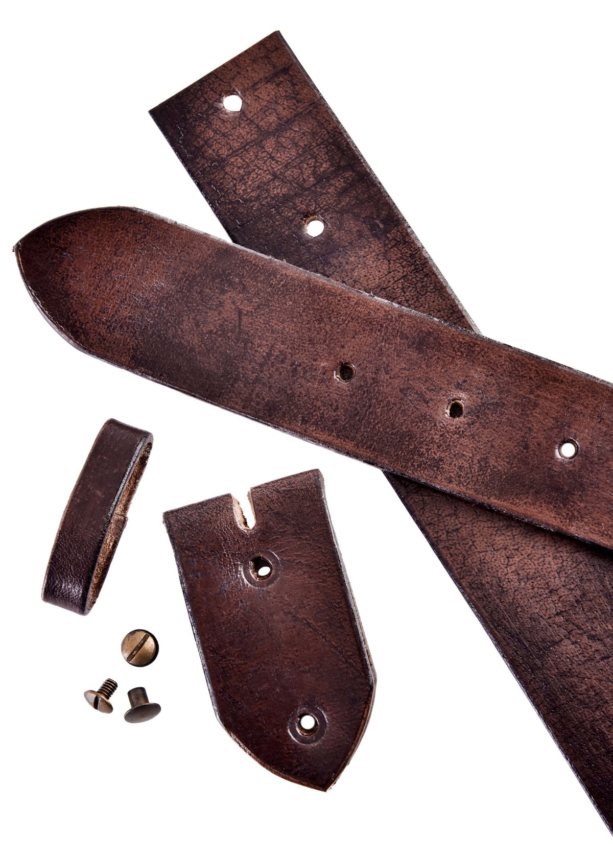 Cinturón medieval sin hebilla, fabricado en cuero