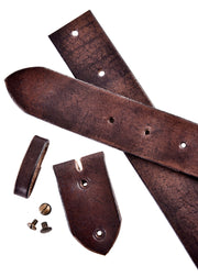 Cinturón medieval sin hebilla, fabricado en cuero