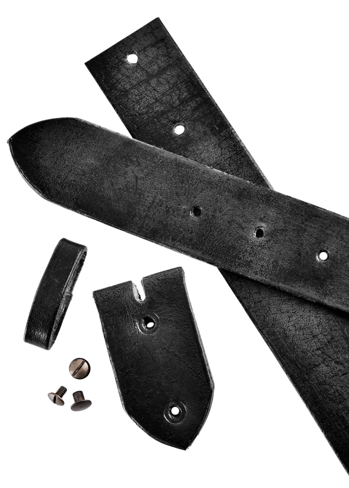Cinturón medieval sin hebilla, fabricado en cuero